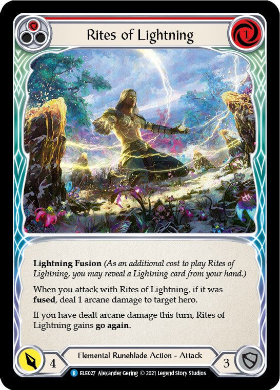 Rites of Lightning (Red) [BRI027] (Tales of Aria Briar Blitz Deck)  1st Edition Normal | Good Games Cannington