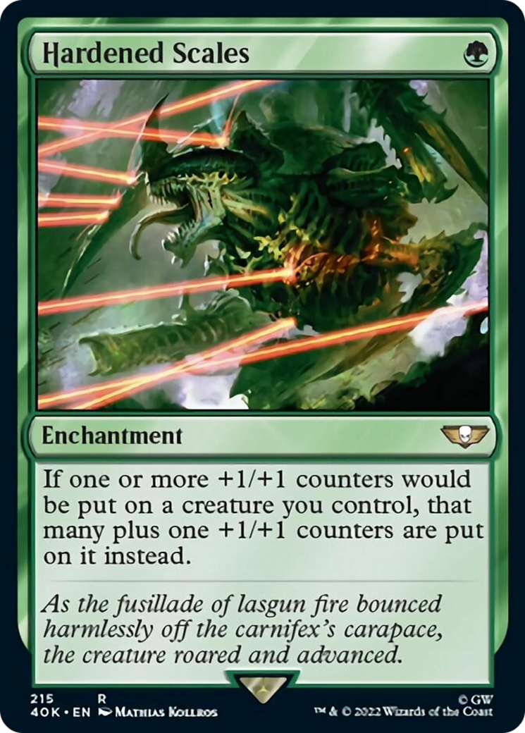Hardened Scales (Surge Foil) [Warhammer 40,000] | Good Games Cannington