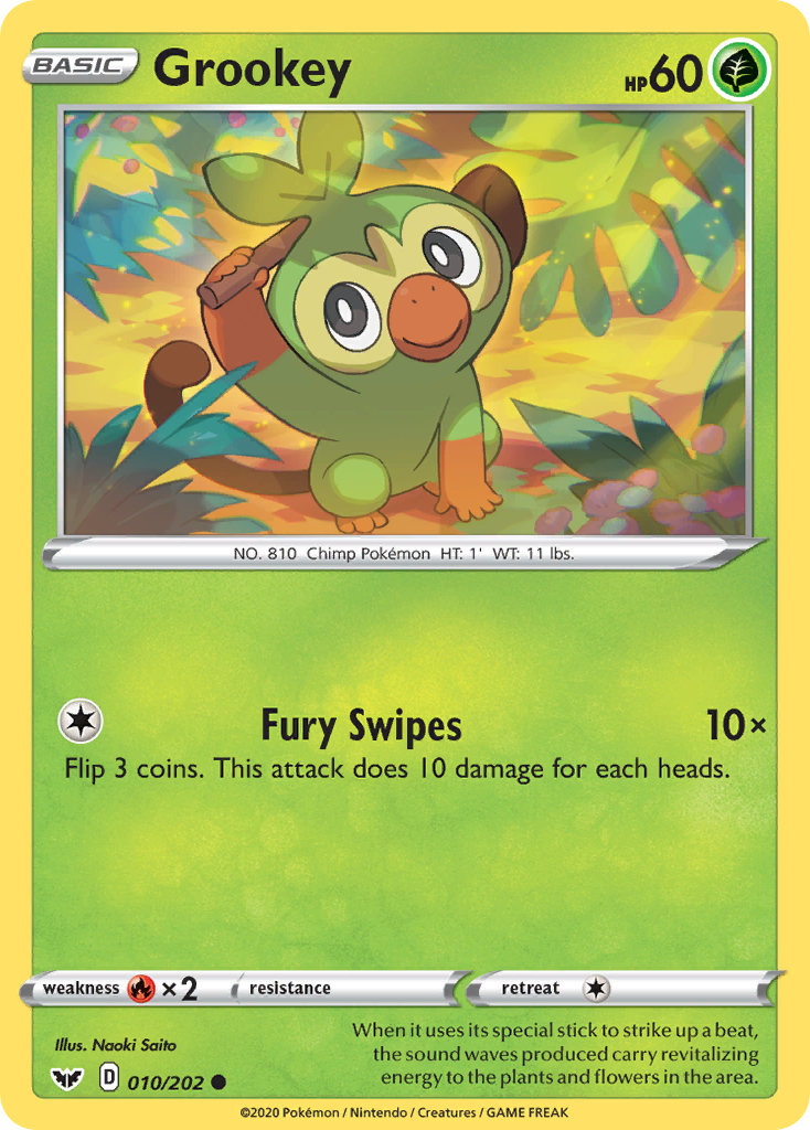 Grookey (010/202) [Sword & Shield: Base Set] | Good Games Cannington