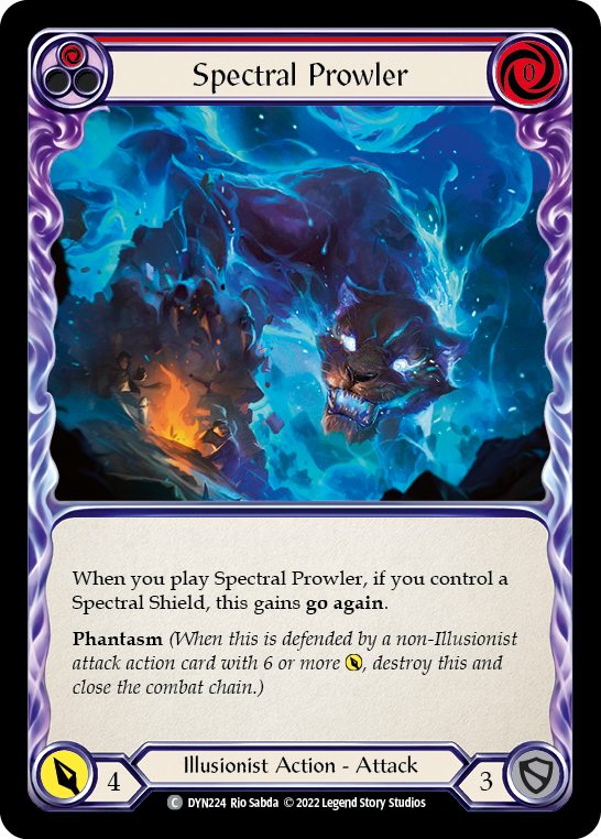 Spectral Prowler (Red) [DYN224] (Dynasty)  Rainbow Foil | Good Games Cannington