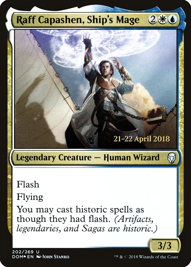 Raff Capashen, Ship's Mage [Dominaria Prerelease Promos] | Good Games Cannington