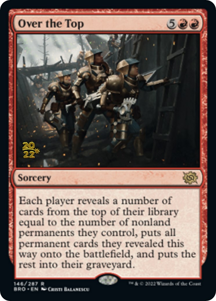 Over the Top [The Brothers' War Prerelease Promos] | Good Games Cannington