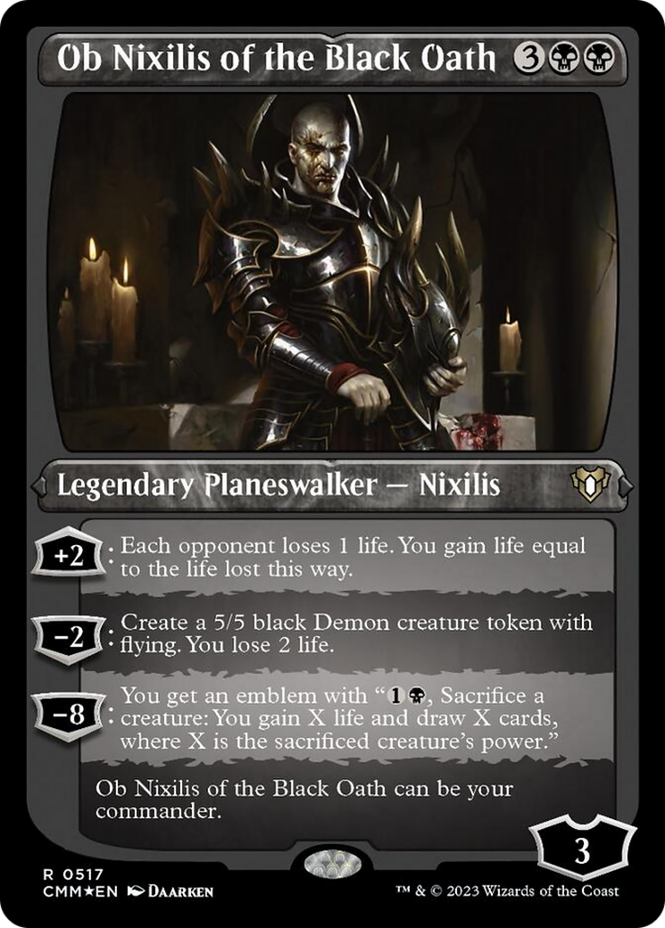 Ob Nixilis of the Black Oath (Foil Etched) [Commander Masters] | Good Games Cannington
