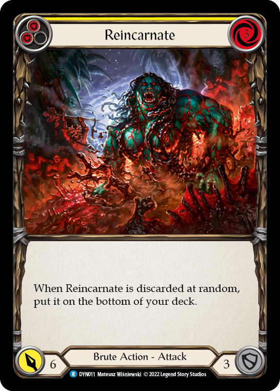 Reincarnate (Yellow) [DYN011] (Dynasty)  Rainbow Foil | Good Games Cannington