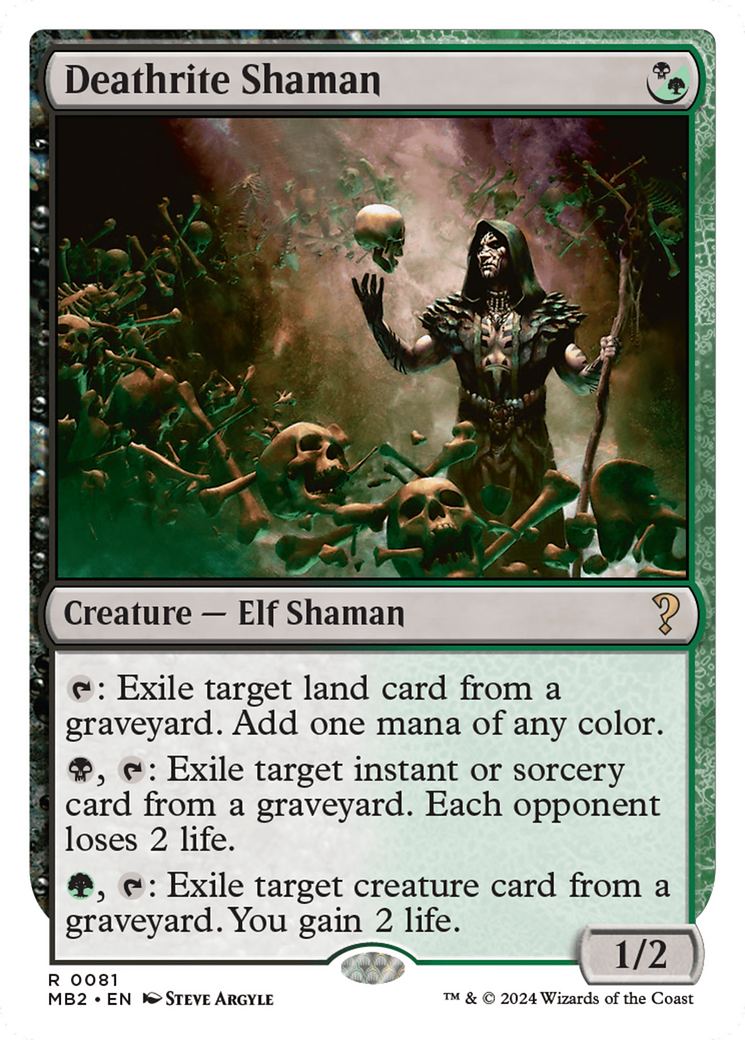 Deathrite Shaman (White Border) [Mystery Booster 2] | Good Games Cannington