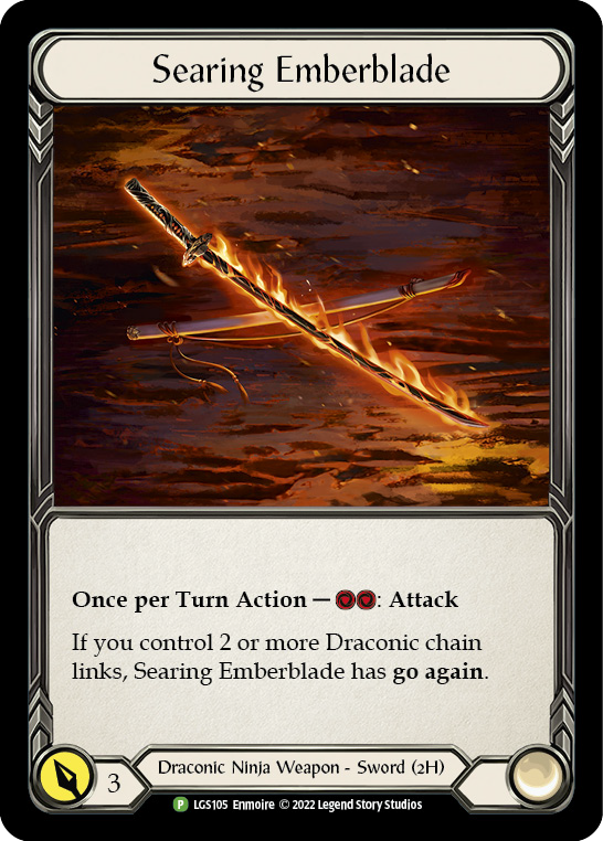 Searing Emberblade [LGS105] (Promo)  Cold Foil | Good Games Cannington