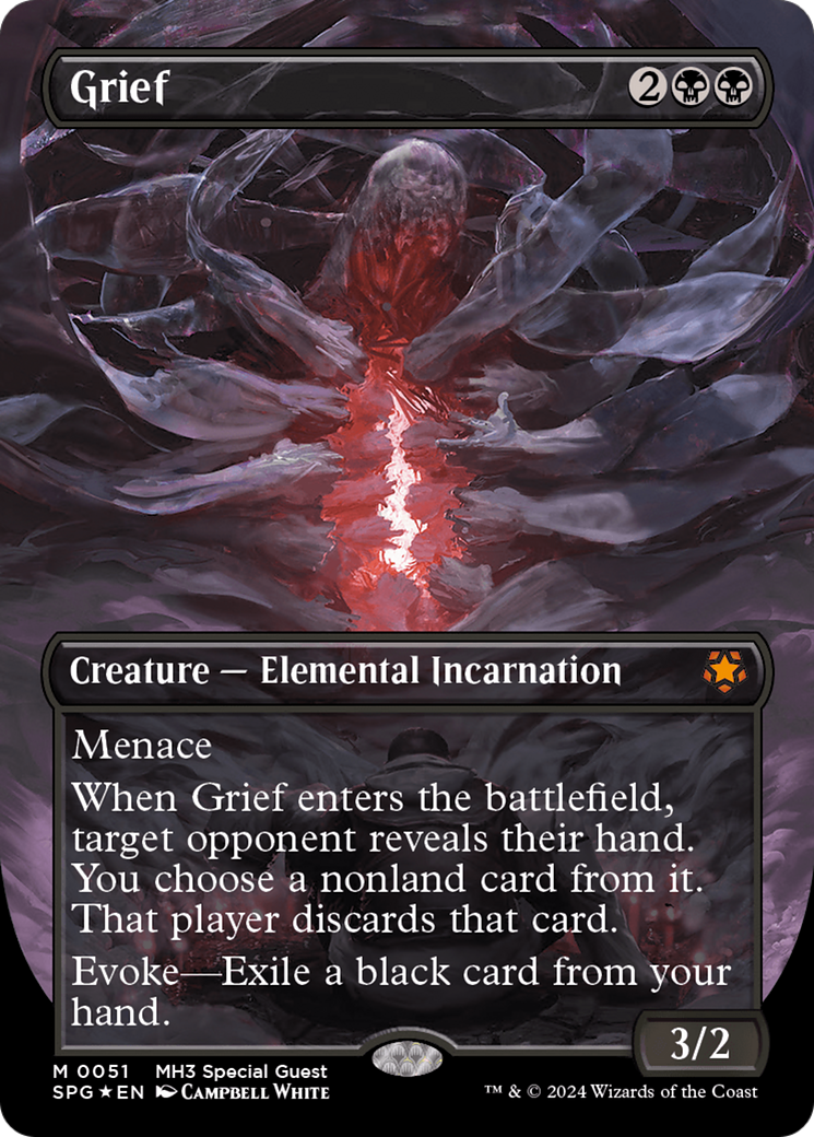 Grief (Borderless) (Textured Foil) [Modern Horizons 3 Special Guests] | Good Games Cannington