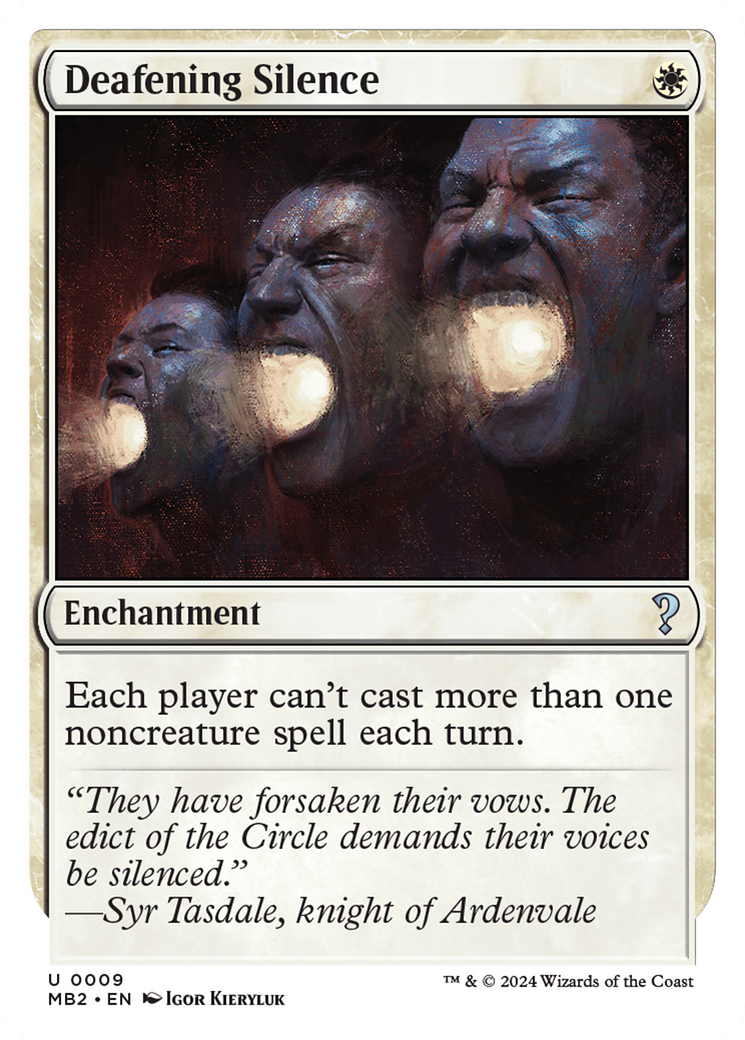 Deafening Silence (White Border) [Mystery Booster 2] | Good Games Cannington