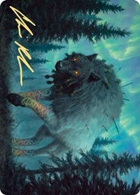 Sarulf, Realm Eater Art Card (Gold-Stamped Signature) [Kaldheim Art Series] | Good Games Cannington