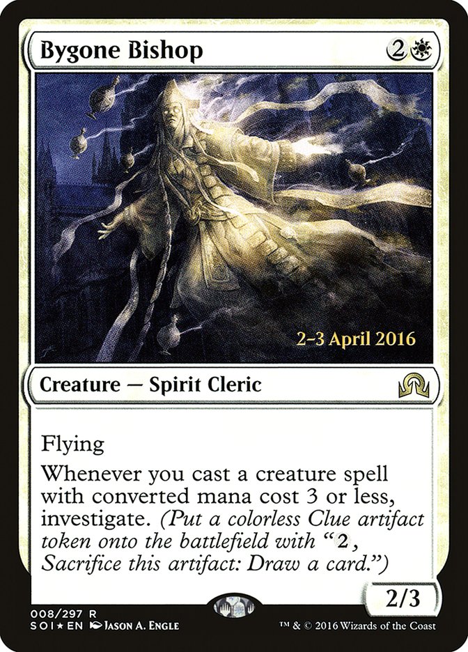 Bygone Bishop [Shadows over Innistrad Prerelease Promos] | Good Games Cannington