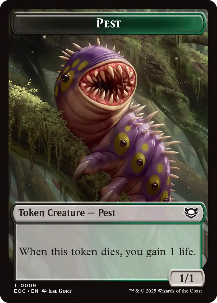 Bird // Pest Double-Sided Token [Edge of Eternities Commander Tokens] | Good Games Cannington