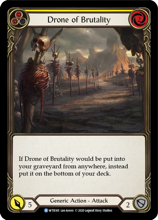 Drone of Brutality (Yellow) [U-WTR165] (Welcome to Rathe Unlimited)  Unlimited Rainbow Foil | Good Games Cannington