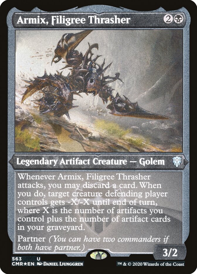Armix, Filigree Thrasher (Etched) [Commander Legends] | Good Games Cannington