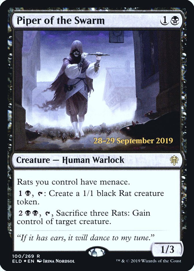Piper of the Swarm [Throne of Eldraine Prerelease Promos] | Good Games Cannington