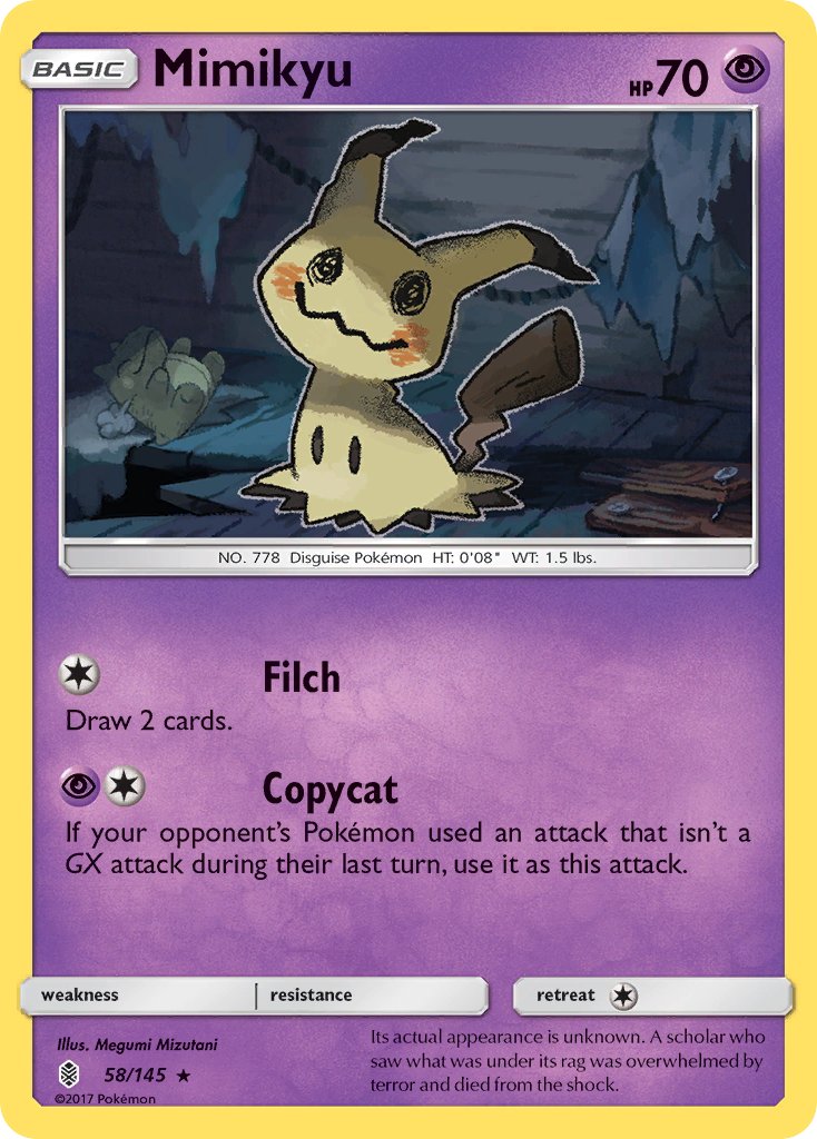 Mimikyu (58/145) (Theme Deck Exclusive) [Sun & Moon: Guardians Rising] | Good Games Cannington