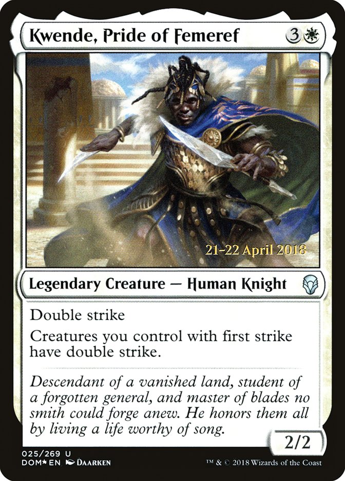 Kwende, Pride of Femeref [Dominaria Prerelease Promos] | Good Games Cannington