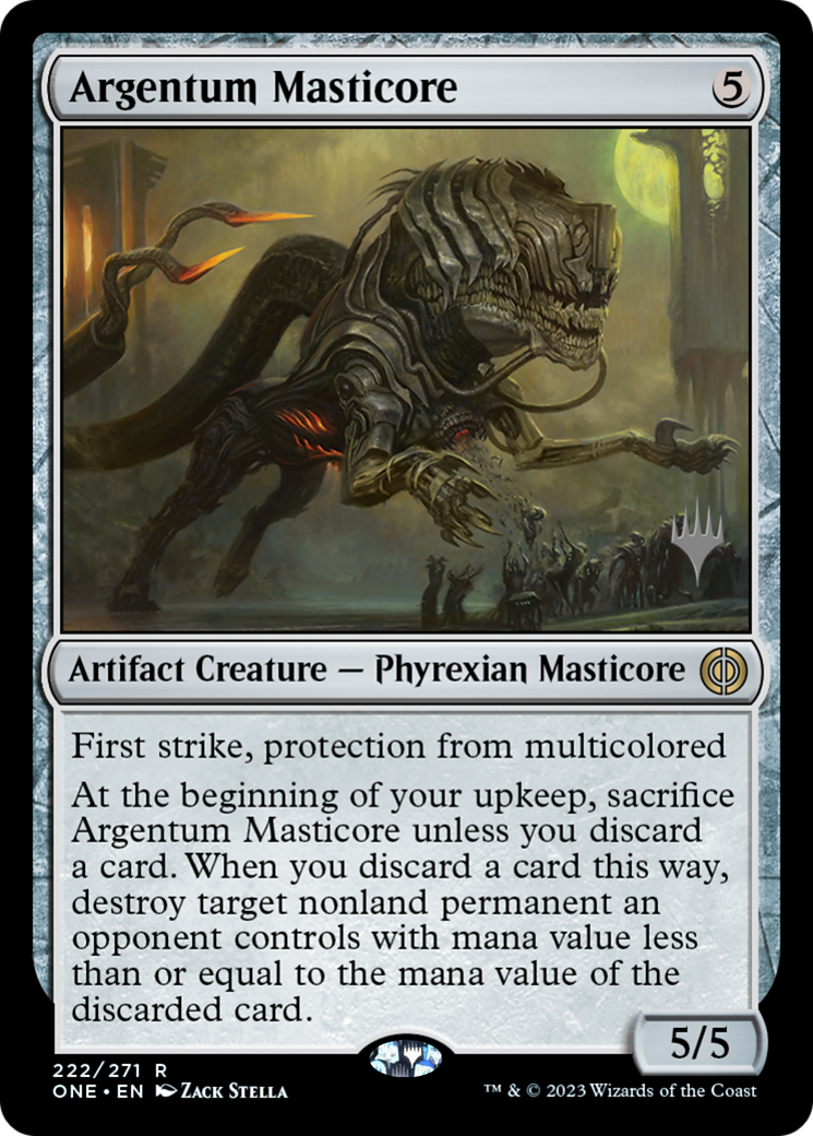Argentum Masticore (Promo Pack) [Phyrexia: All Will Be One Promos] | Good Games Cannington