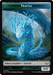 Wurm (0018) // Fractal Double-Sided Token [Duskmourn: House of Horror Commander Tokens] | Good Games Cannington