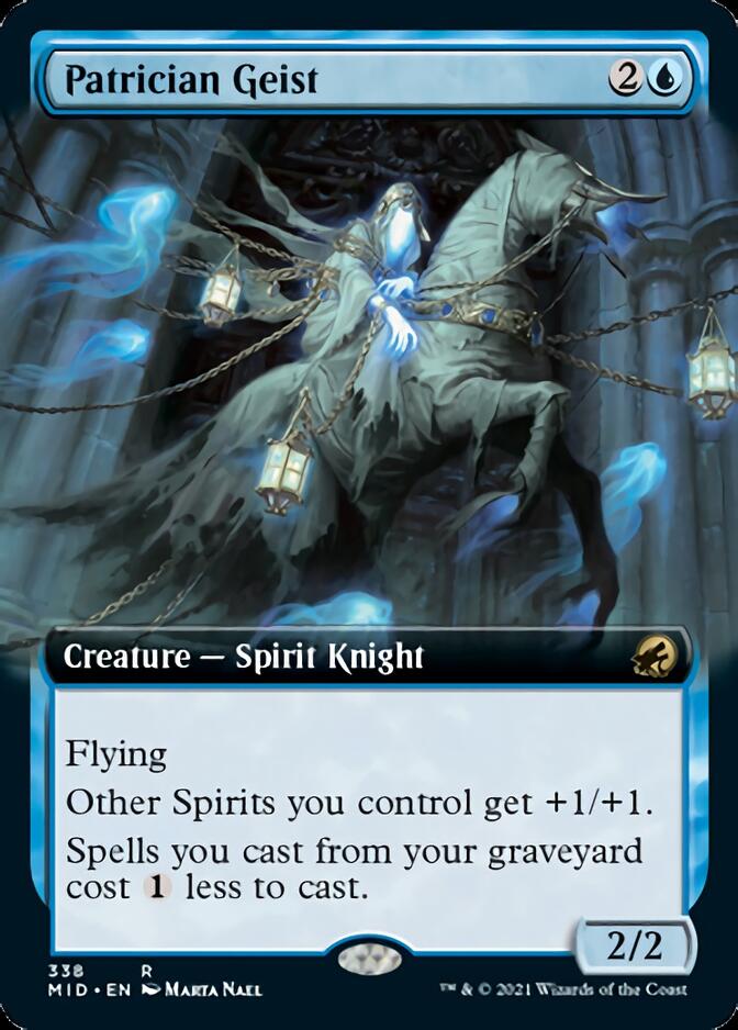 Patrician Geist (Extended Art) [Innistrad: Midnight Hunt] | Good Games Cannington