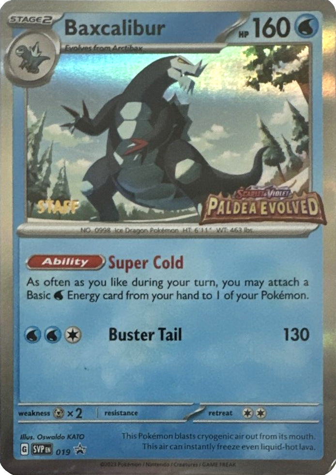 Baxcalibur (019) (Staff) [Scarlet & Violet: Black Star Promos] | Good Games Cannington