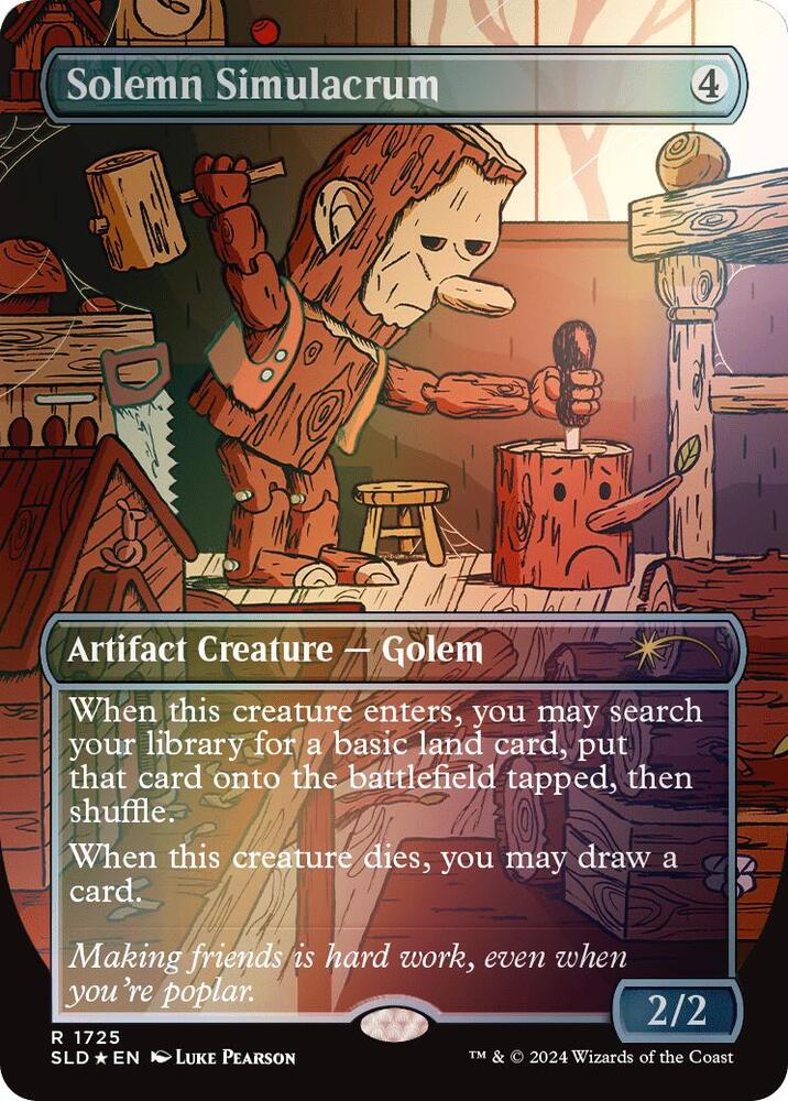 Solemn Simulacrum 1725 (Secret Lair Drop Series)  - Borderless Rainbow Foil | Good Games Cannington