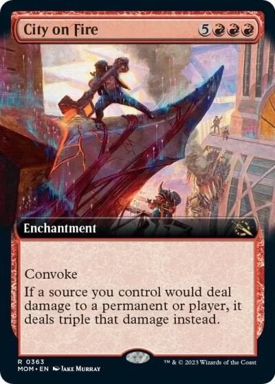 City on Fire Extended Art 363 (March of the Machine)  - Foil | Good Games Cannington