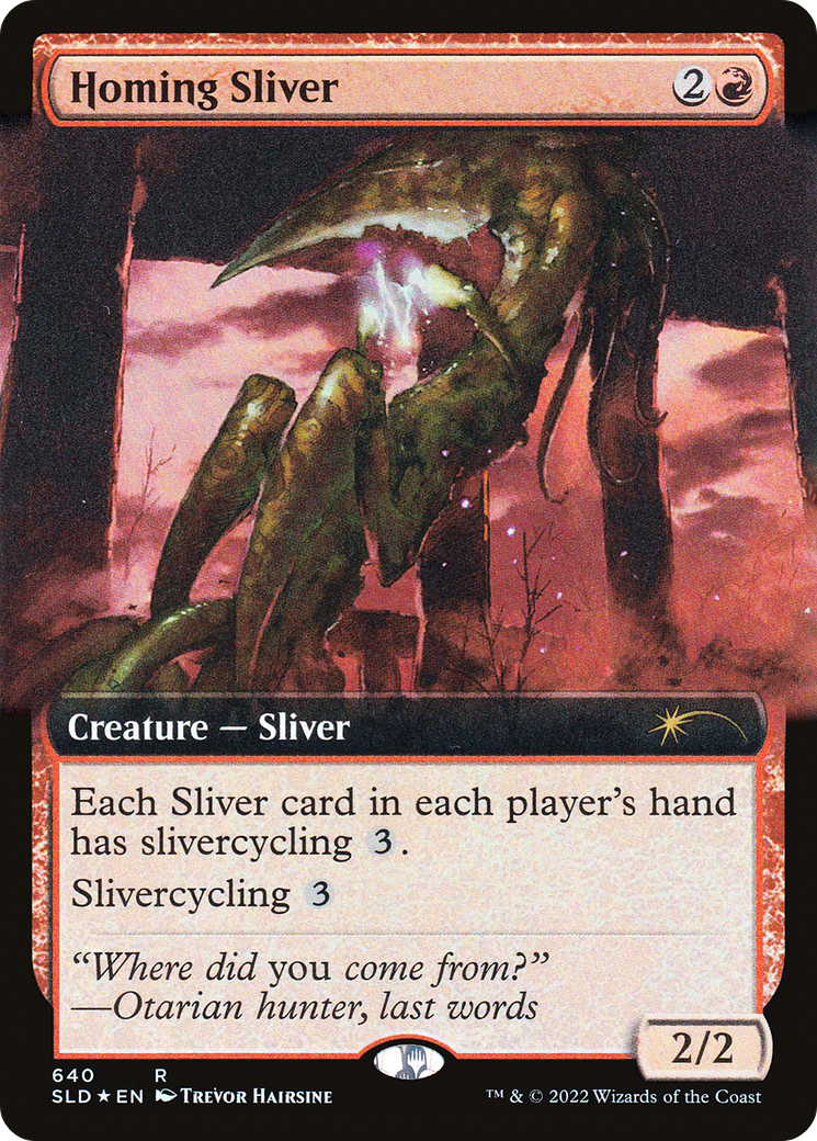 Homing Sliver (Extended Art) [Secret Lair Drop Promos] | Good Games Cannington