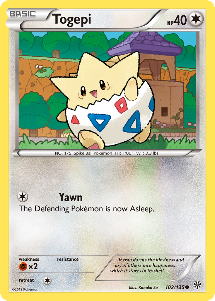 Togepi (102/135) [Black & White: Plasma Storm] | Good Games Cannington