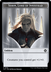 Emblem - Sorin, Lord of Innistrad // Vampire (0004) Double-Sided Token [The Lost Caverns of Ixalan Commander Tokens] | Good Games Cannington
