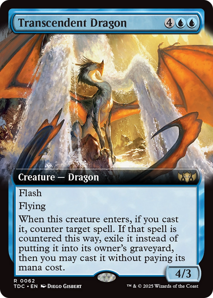 Transcendent Dragon (Extended Art) [Tarkir: Dragonstorm Commander] | Good Games Cannington