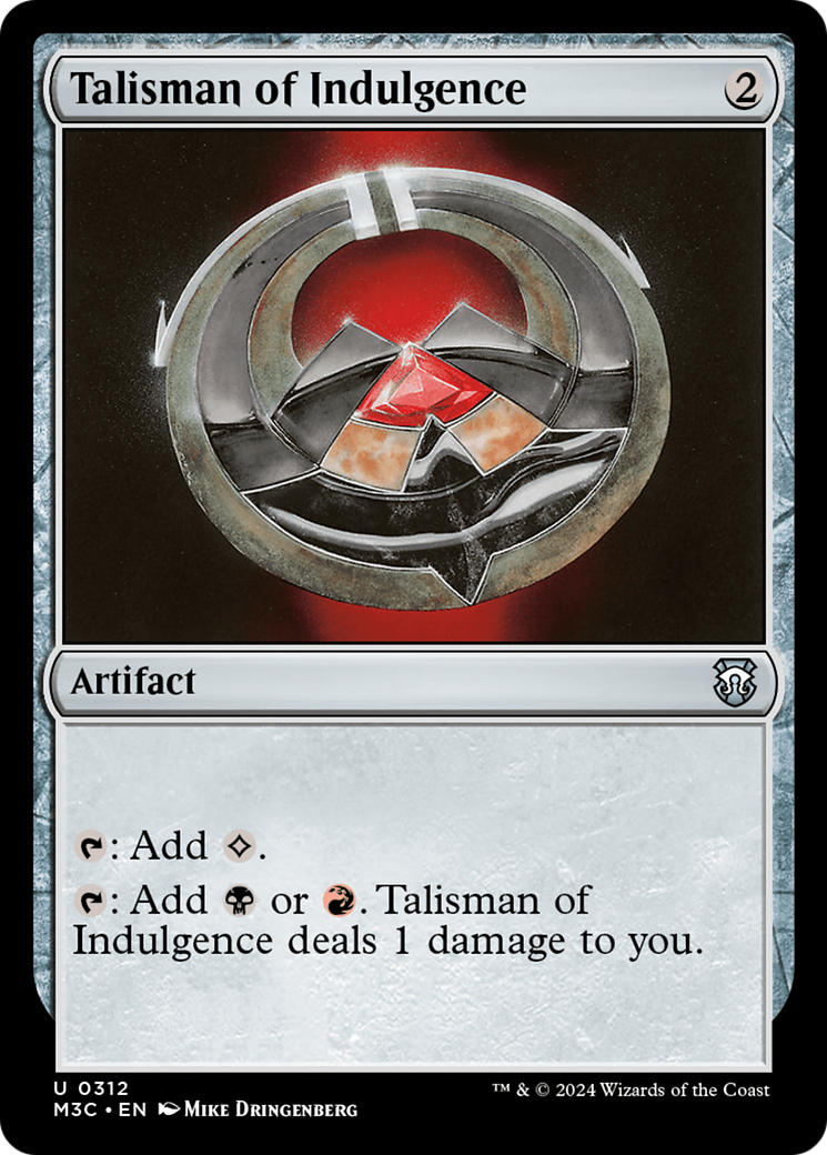 Talisman of Indulgence [Modern Horizons 3 Commander] | Good Games Cannington