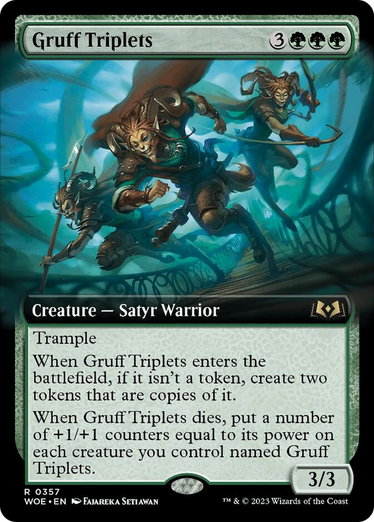 Gruff Triplets (Extended Art) [Wilds of Eldraine] | Good Games Cannington