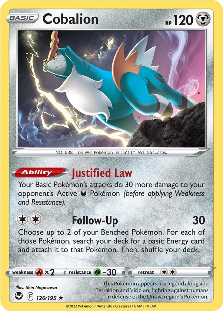 Cobalion (126/195) [Sword & Shield: Silver Tempest] | Good Games Cannington