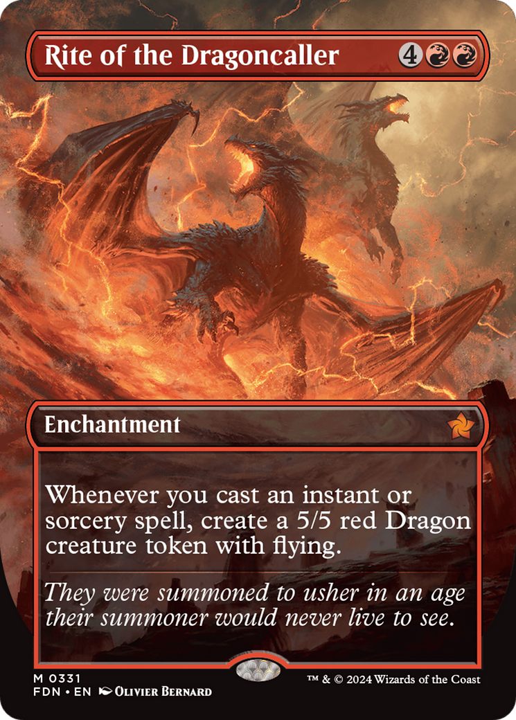 Rite of the Dragoncaller (Borderless) [Foundations] | Good Games Cannington