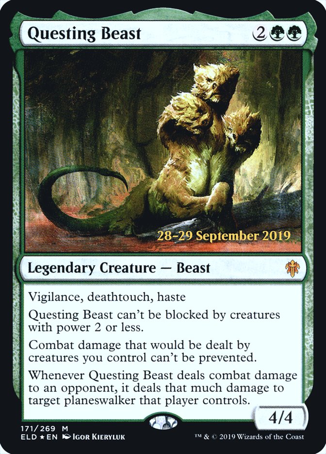 Questing Beast [Throne of Eldraine Prerelease Promos] | Good Games Cannington