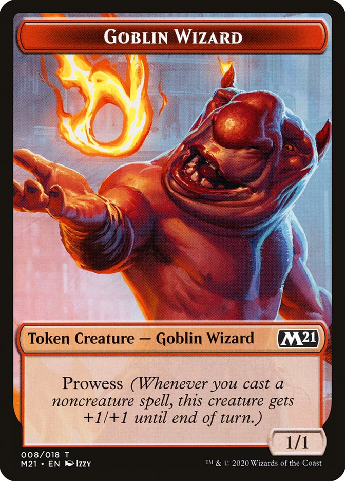 Cat (011) // Goblin Wizard Double-Sided Token [Core Set 2021 Tokens] | Good Games Cannington