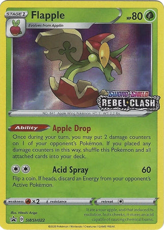 Flapple (SWSH022) (Prerelease Promo) [Sword & Shield: Black Star Promos] | Good Games Cannington