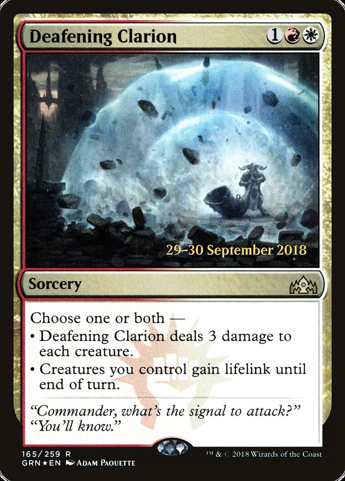 Deafening Clarion [Guilds of Ravnica Prerelease Promos] | Good Games Cannington