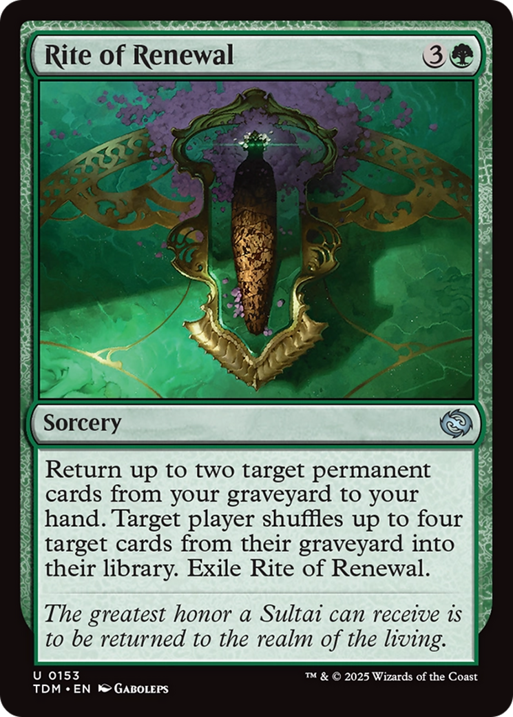 Rite of Renewal [Tarkir: Dragonstorm] | Good Games Cannington