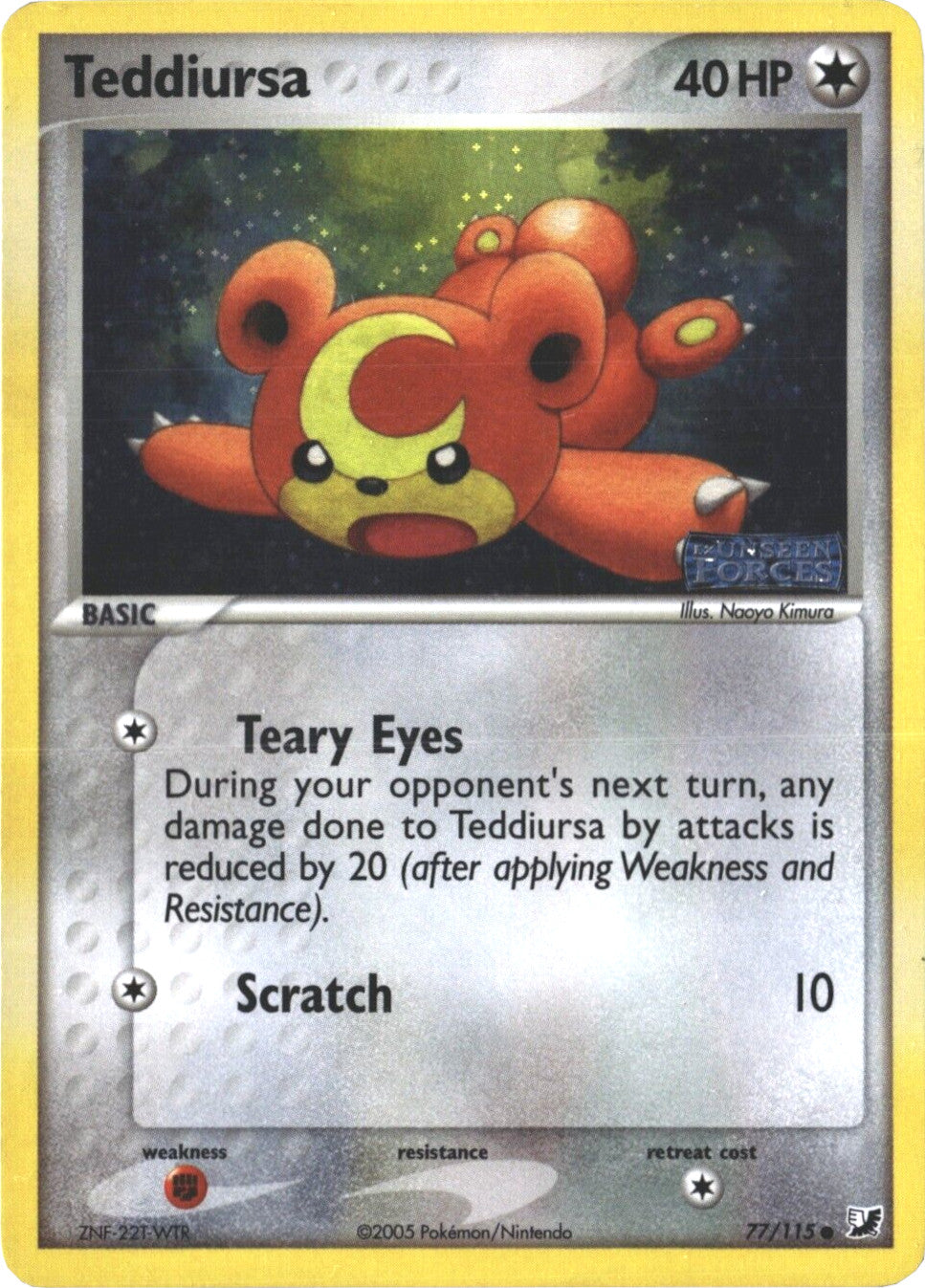 Teddiursa (77/115) (Stamped) [EX: Unseen Forces] | Good Games Cannington