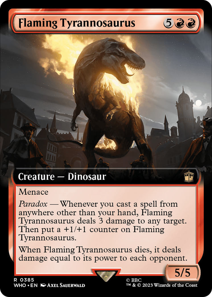 Flaming Tyrannosaurus (Extended Art) [Doctor Who] | Good Games Cannington