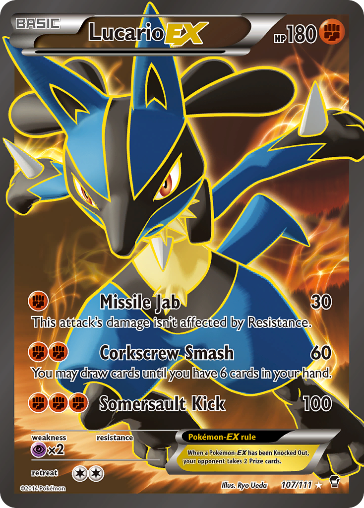 Lucario EX (107/111) [XY: Furious Fists] | Good Games Cannington