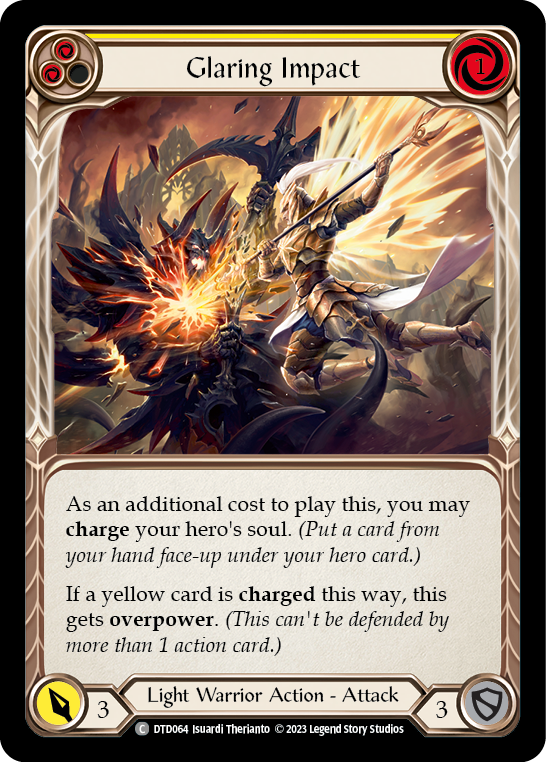 Glaring Impact (Yellow) [DTD064] (Dusk Till Dawn)  Rainbow Foil | Good Games Cannington