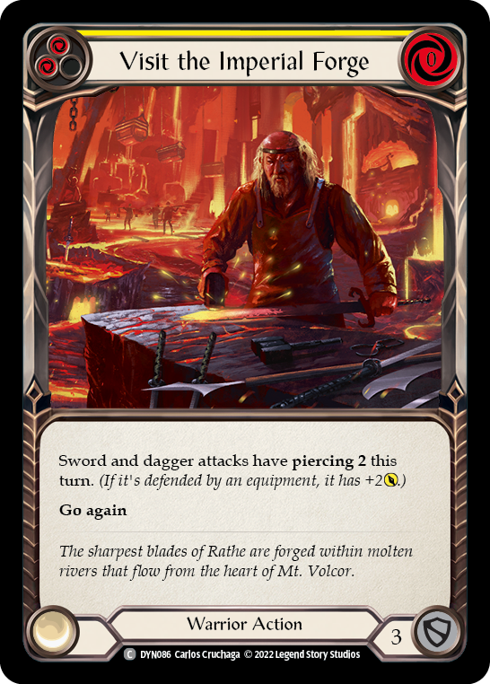 Visit the Imperial Forge (Yellow) [DYN086] (Dynasty)  Rainbow Foil | Good Games Cannington