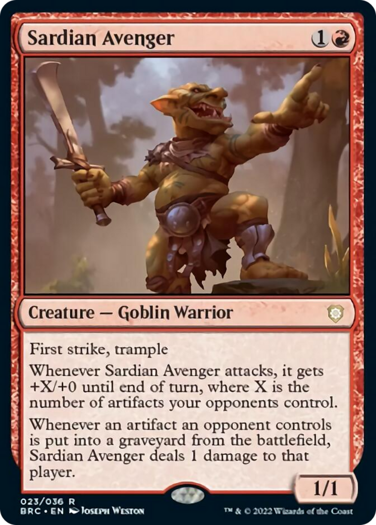 Sardian Avenger [The Brothers' War Commander] | Good Games Cannington