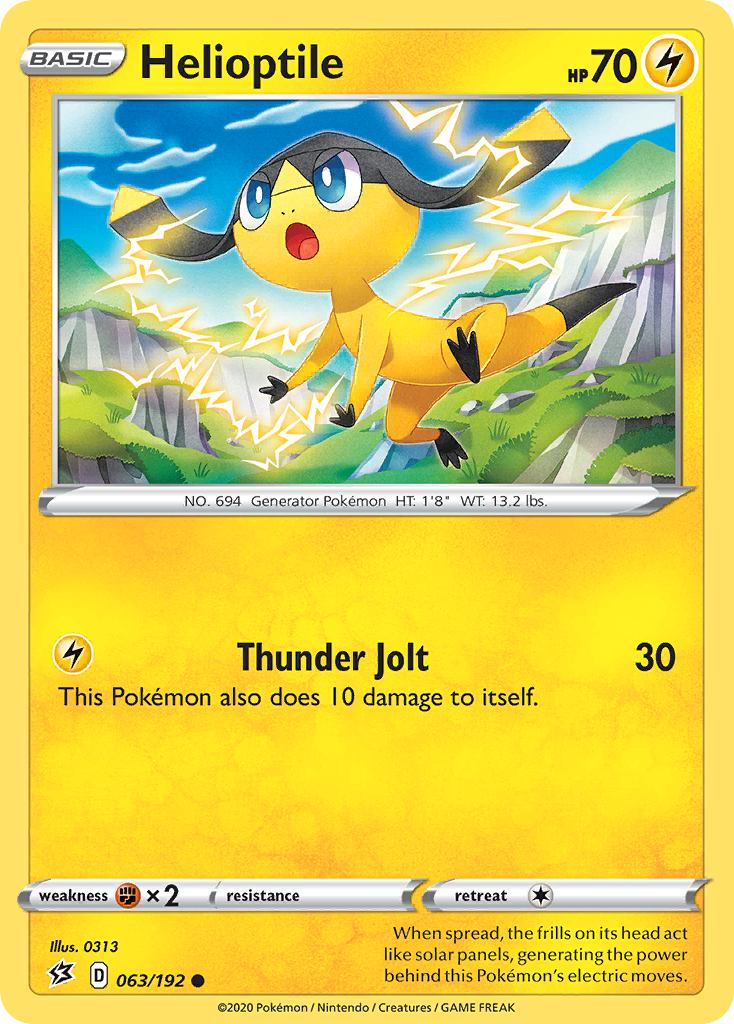 Helioptile (063/192) [Sword & Shield: Rebel Clash] | Good Games Cannington