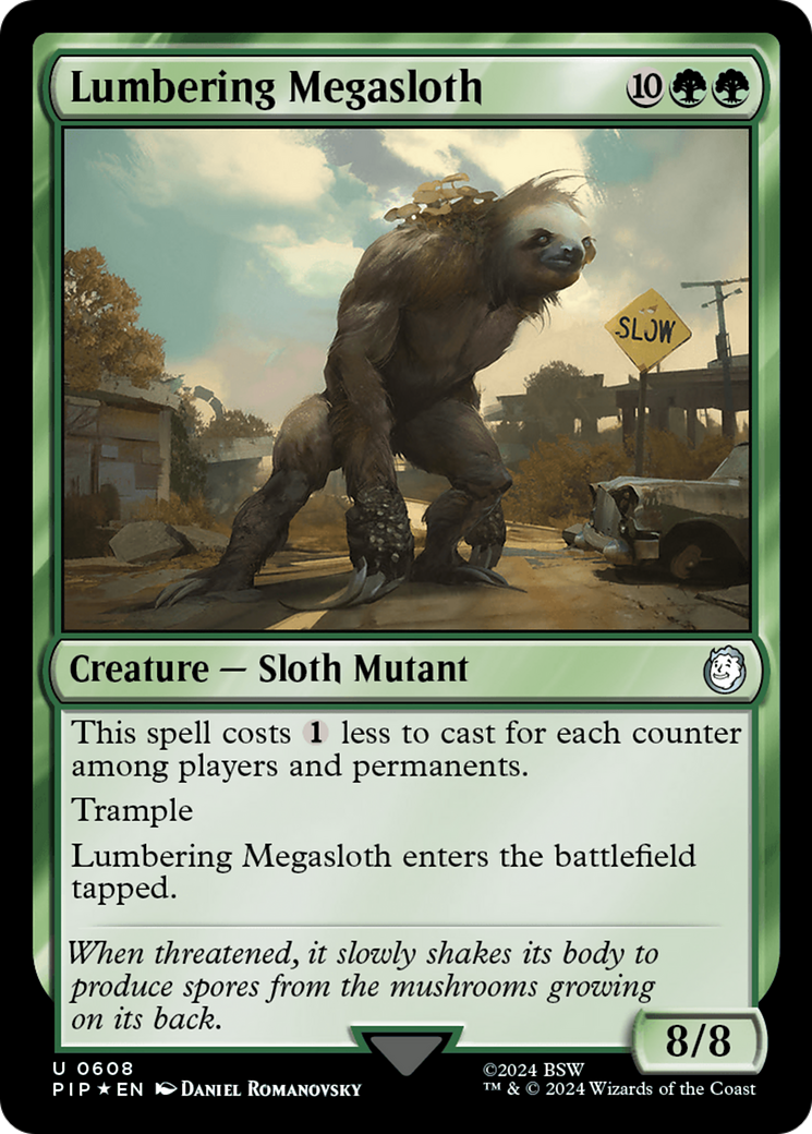 Lumbering Megasloth (Surge Foil) [Fallout] | Good Games Cannington