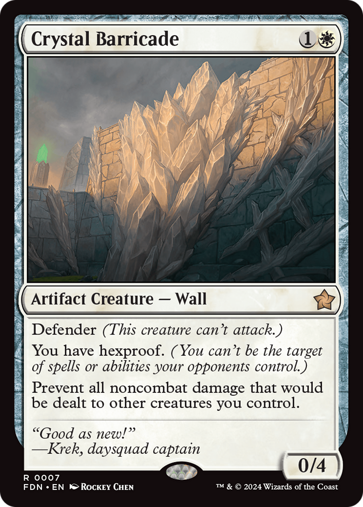 Crystal Barricade [Foundations] | Good Games Cannington