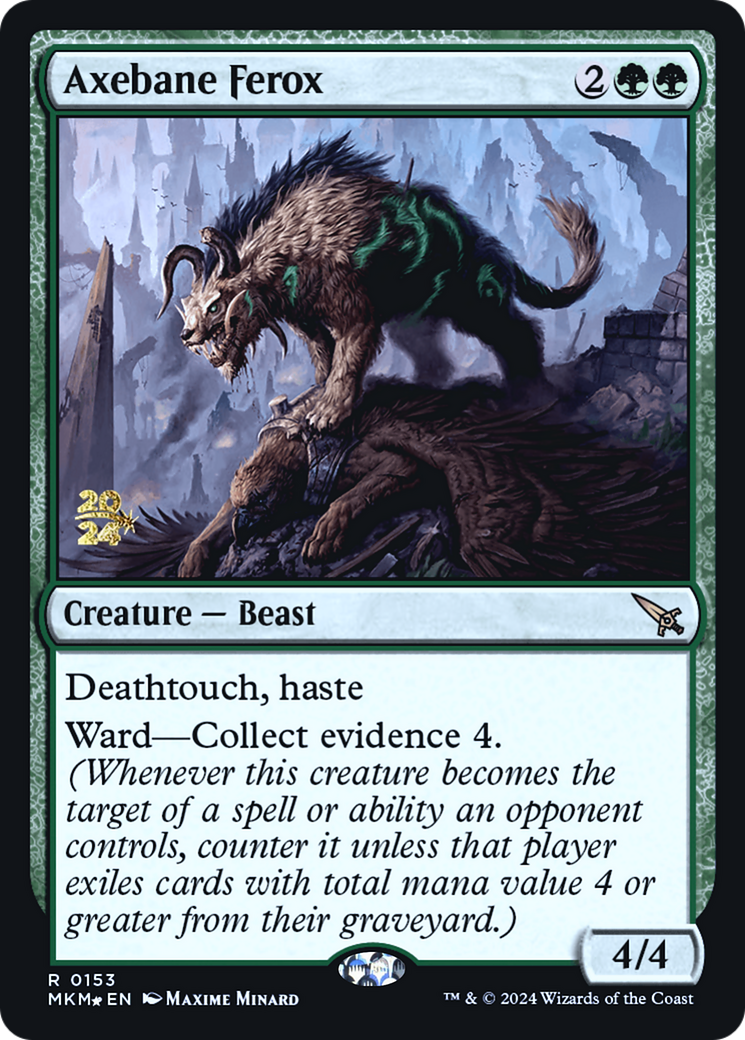 Axebane Ferox [Murders at Karlov Manor Prerelease Promos] | Good Games Cannington