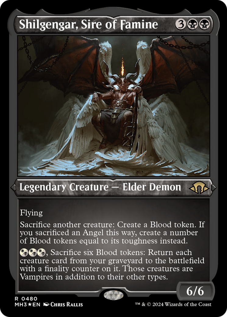 Shilgengar, Sire of Famine (Foil Etched) [Modern Horizons 3] | Good Games Cannington